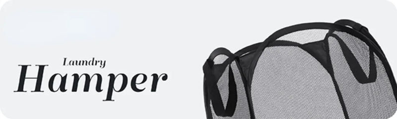 Large Laundry Basket Collapsible Mesh Pop Up Laundry Hamper Side Pocket Breathable Clothes Storage Laundry Storage Organization