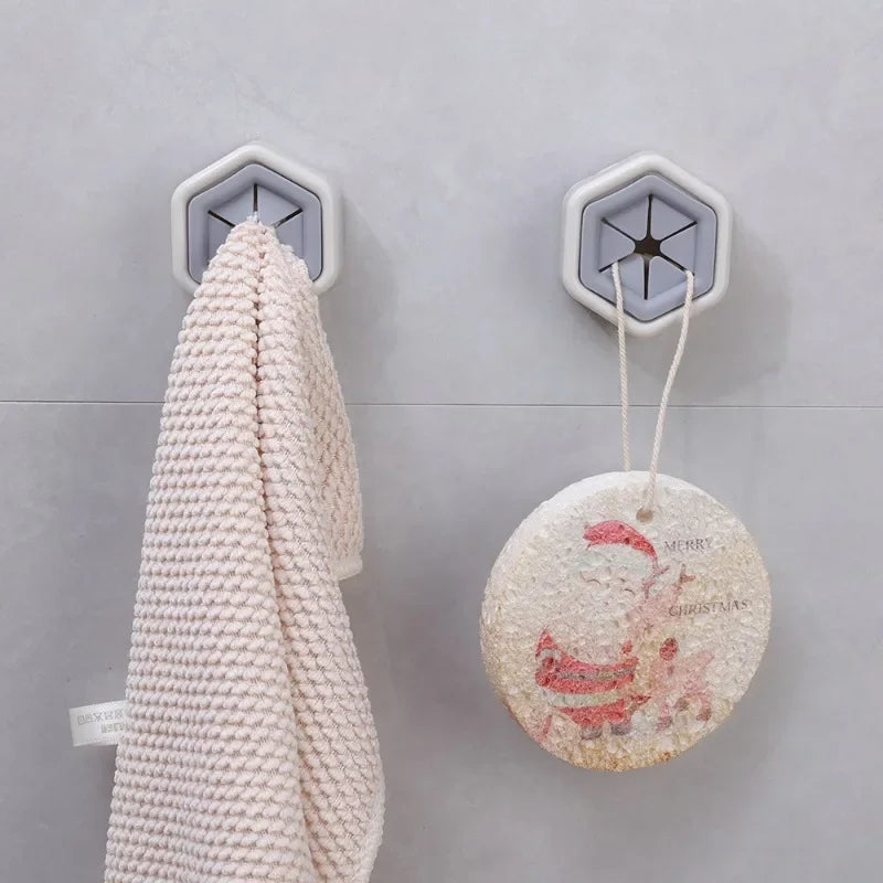 8/1pcs Self-adhesive Towel Plug Holder Punch Free Wall Mounted Tea Towels Bathroom Storage Hooks Rack Kitchen Rags Cloth Clips