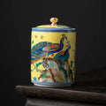 Potes de cerâmica vintage para cozinha, armazenamento, chá retrô, potes de doces, latas de açúcar, organizador, tanques de tinta para cozinhar