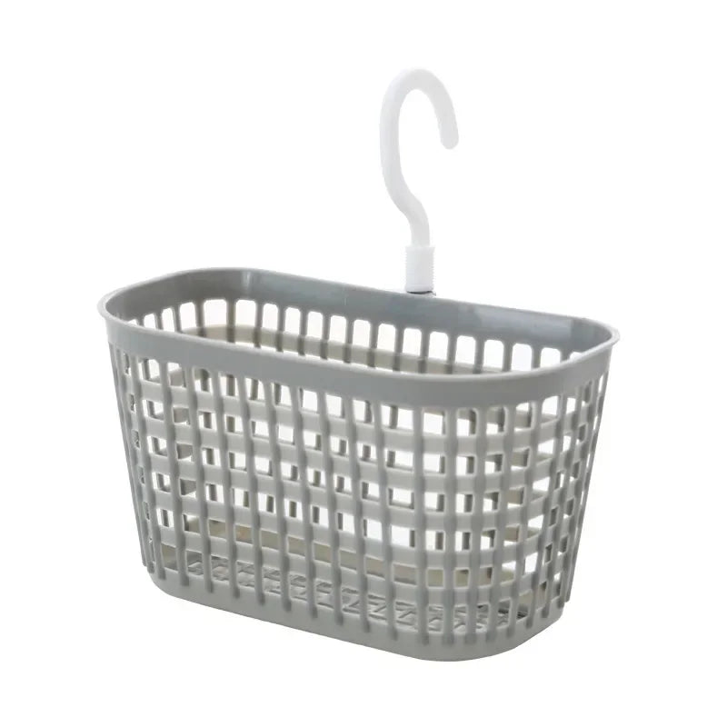 Wall Hanging Storage Basket With 360 Rotation Hook Breathable Mesh Clothes Organizer Bucket Kitchen And Bathroom Accessories