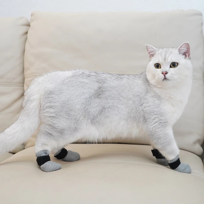 Cat Anti Scratch Foot Cover Mute Soft Take A Shower Medication Feeding To Make An Injection Dog Shoe Keep Warm Pet Supplies