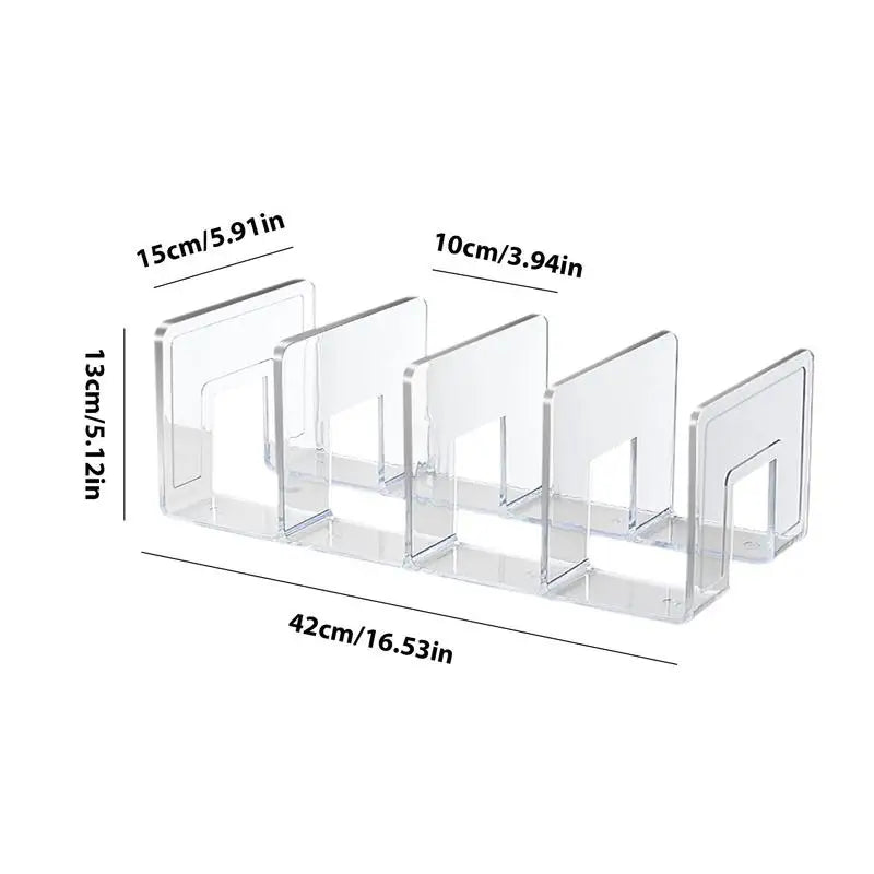 4 Slots Handbag Storage Racks Transparent Wardrobe Divider Shelf Acrylic Storage Holder Closet Organizer Bags Display Racks