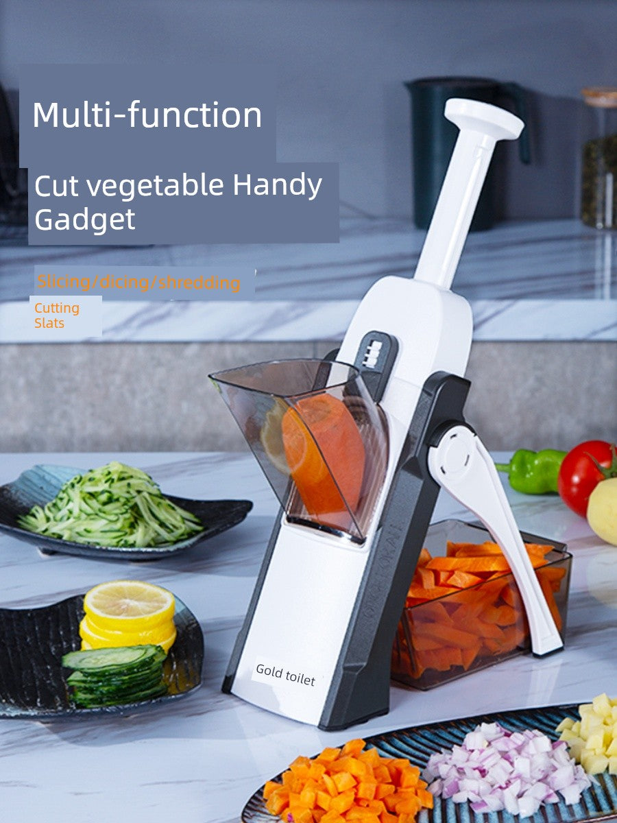Ralador, Fatiador, Raspador e Picador Multifuncional Gold Kitchen Fatiador em cubos para uso doméstico, cortador universal de vegetais para cozinha