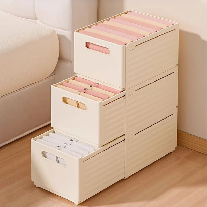 Expandable Box Clothes Beverage Drinks Snack Basket Pantry Kitchen Organizers Adjustable Fold Tray Closet Wardrobe Storage Case