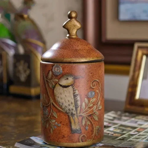 Potes de cerâmica vintage para cozinha, armazenamento, chá retrô, potes de doces, latas de açúcar, organizador, tanques de tinta para cozinhar