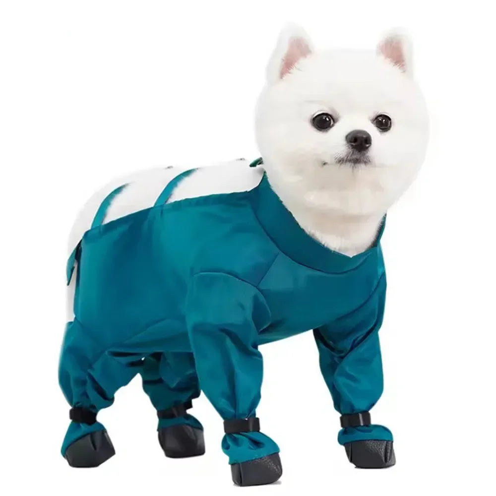 Dog Booties Shoes Waterproof Leggings Suspender Dog Pants Shoes Anti-Slip Pet Paws Protector for Outdoor Walking Running Hiking