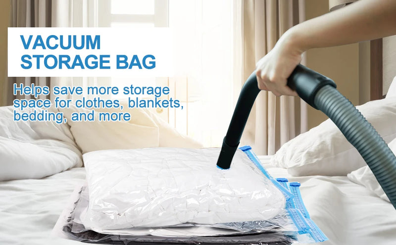 8/5/3PCS Vacuum Storage Bags Compression Pack Vacuum Bag for Down Storing Clothes Bedding Blanket Space Save Travel BagOrganizer