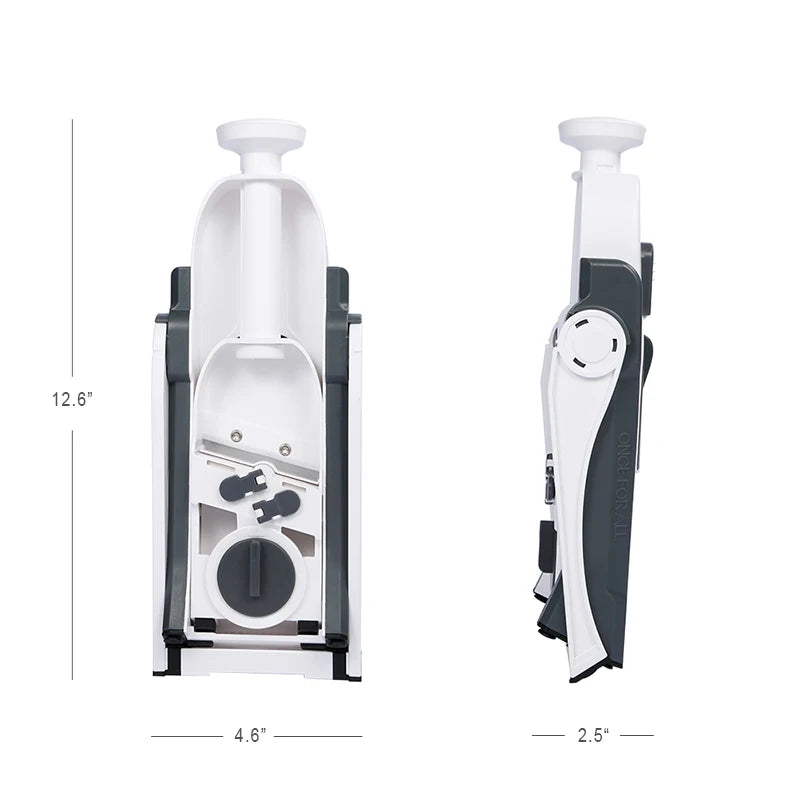 Cortador Fatiador Picador de Alimentos Legumes Frutas, Vegetais, Batatas, Aço Inox Plástico ABS Acessório de Cozinha, Organizador de Cozinha