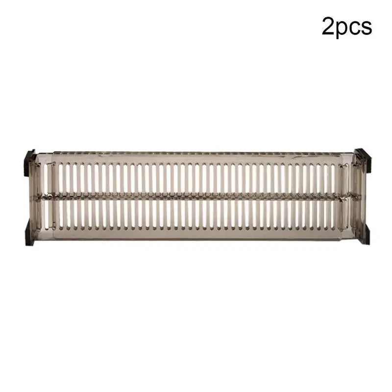 2Pcs Adjustable Drawer Cabinet Storage Partition Divider DIY Organizer Storage Shelves Cabinets Home Drawer Holder