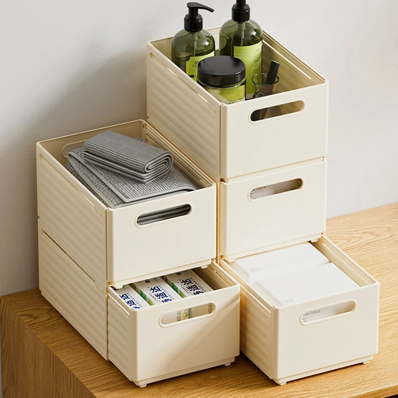 Expandable Box Clothes Beverage Drinks Snack Basket Pantry Kitchen Organizers Adjustable Fold Tray Closet Wardrobe Storage Case