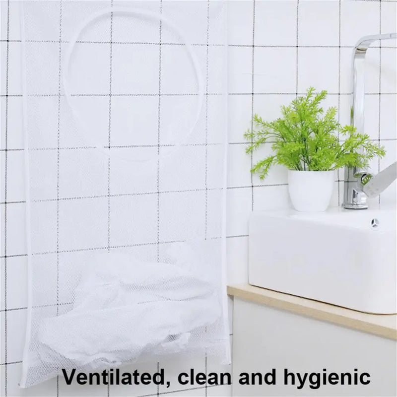 Large Hanging Laundry Basket Storage Bag Foldable Organizer For Dirty Clothes OxfordCloth Multi-pocket Clothing Toy Storage Home