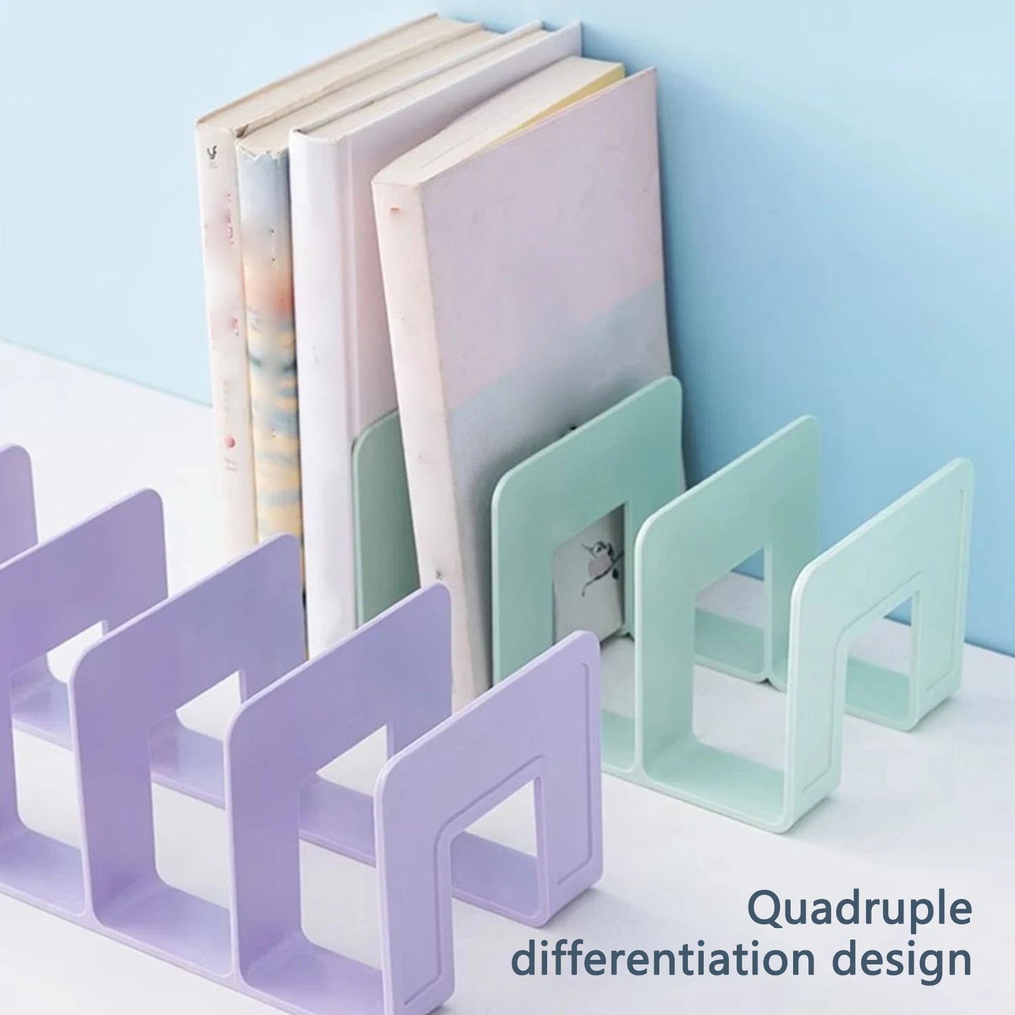 Multi-Purpose Bookends Book Storage Stand Organizer Holder Desk Bookshelf For Book Cd Magazine File School Office Supplies