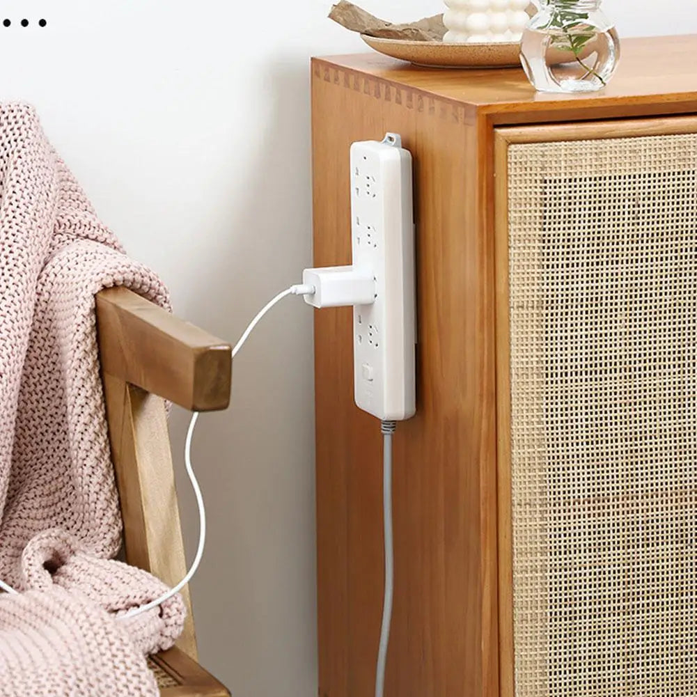 Power Strip Holder Wall Extension Socket Adhesive Organizer Cable Fixator Protector Buckle Fixer Surge Self Mounted