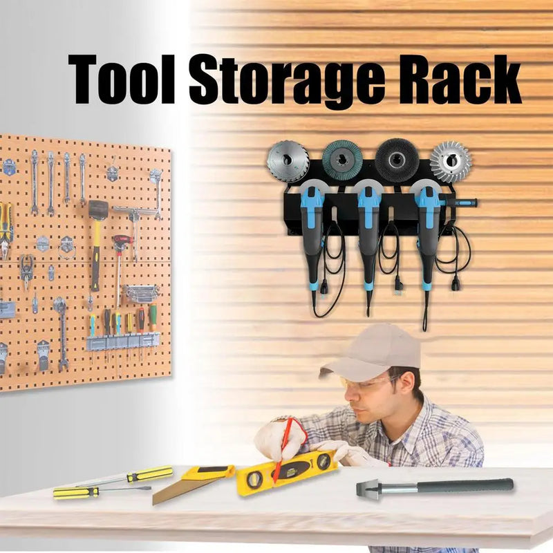 Angle Grinder Wall Storage Mount Metal Wall-Mounted Hanging Shelf Fixed Polishers Holder Stable Storage for Workshop Home Garage