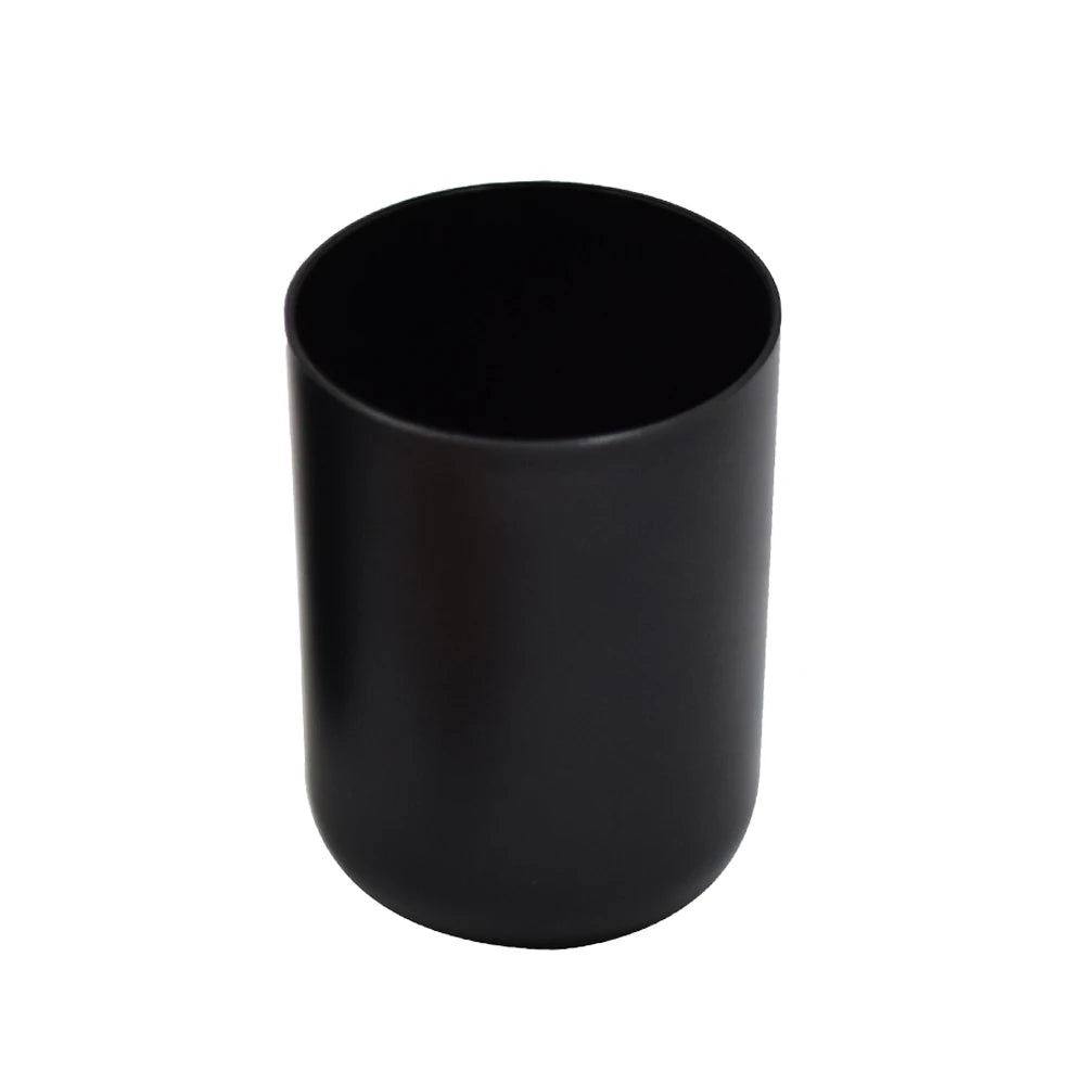 Black Bathroom Accessories Sets Toothbrush Holder Soap Dispenser Toilet Brush Trash Can Toothpaste Dispenser Bathroom Essential