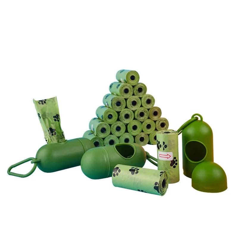 Novo Saco de Lixo Biodegradável Sustentável para Cocô de Pets, Sacos para Cocô de Cachorro, Saco de Cocô com Aroma de Biobase a Granel, Dispositivo Dispensador para Armazenar os Sacos de Cocô