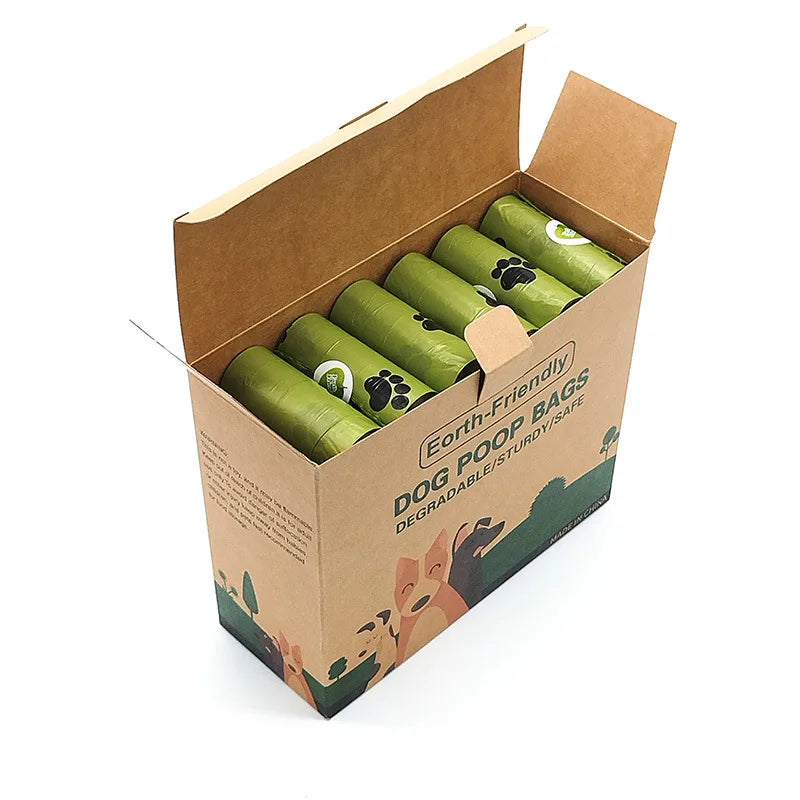 Novo Saco de Lixo Biodegradável Sustentável para Cocô de Pets, Sacos para Cocô de Cachorro, Saco de Cocô com Aroma de Biobase a Granel, Dispositivo Dispensador para Armazenar os Sacos de Cocô