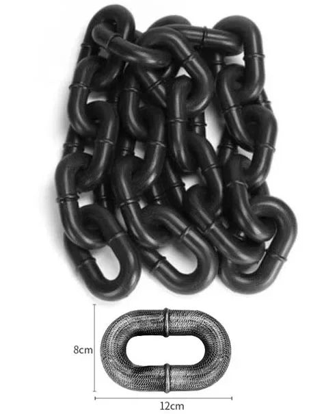 Dog Traction Chain Simulation Iron Chain Plastic Thick Chain Traction Rope Net Red Fun Pet Supplies Dogs Accessories
