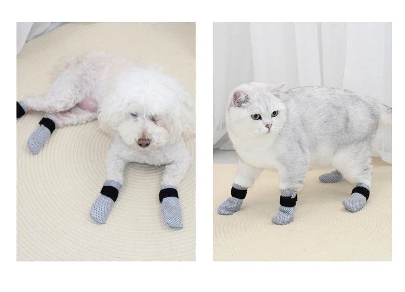 Cat Anti Scratch Foot Cover Mute Soft Take A Shower Medication Feeding To Make An Injection Dog Shoe Keep Warm Pet Supplies