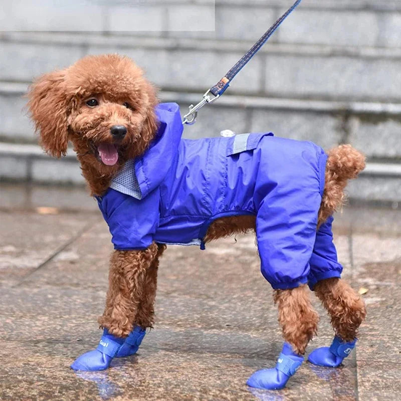 4Pc/Set Pet WaterProof Rainshoe Anti-slip Rubber Boots for Chihuahua Outdoor Footwear Socks Dog Ankle Boots Pet Accessories