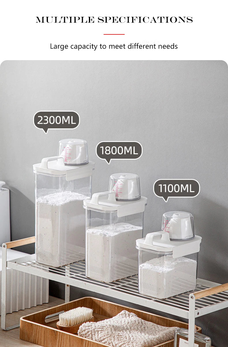 Pote Organizador para Armazenamento Material de Limpeza, Sabão e Detergente em pó, Grãos, Cereais, Hermético