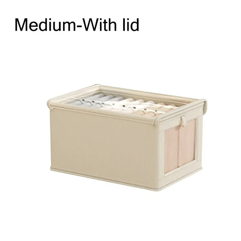 New Thicken Clothes Organizer Dustproof Visual Drawers Organizer Foldable with Lid Home Supplies