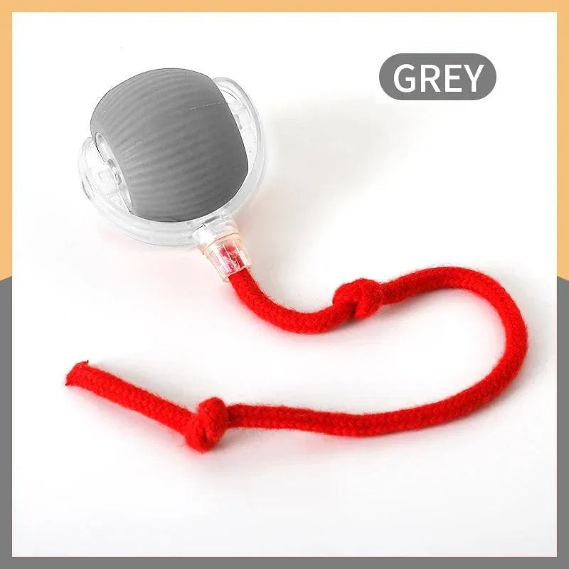 Bola de brinquedo interativa para gatos, bola rolante automática, cauda falsa, recarregável, brinquedo elétrico inteligente para animais de estimação, treinamento para cães e gatos, imitação de rato