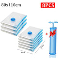 8/5/3PCS Vacuum Storage Bags Compression Pack Vacuum Bag for Down Storing Clothes Bedding Blanket Space Save Travel BagOrganizer