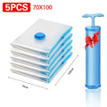 8/5/3PCS Vacuum Storage Bags Compression Pack Vacuum Bag for Down Storing Clothes Bedding Blanket Space Save Travel BagOrganizer