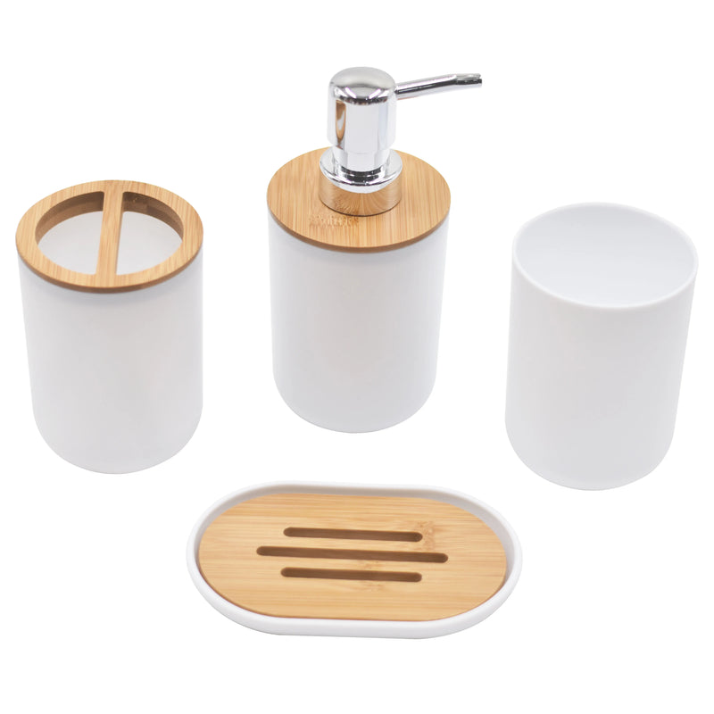 Black Bathroom Accessories Sets Toothbrush Holder Soap Dispenser Toilet Brush Trash Can Toothpaste Dispenser Bathroom Essential