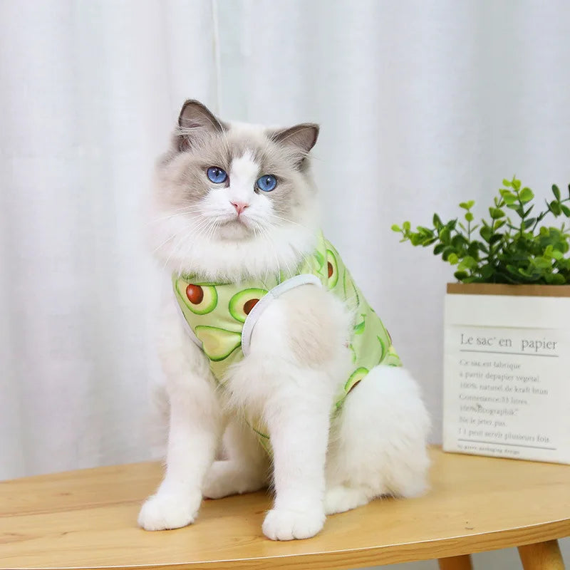 Cat Clothing Female Cat Sterilization Suit Weaning Suit Postoperative Dressing Anti Licking Elastic Pet cat Clothing