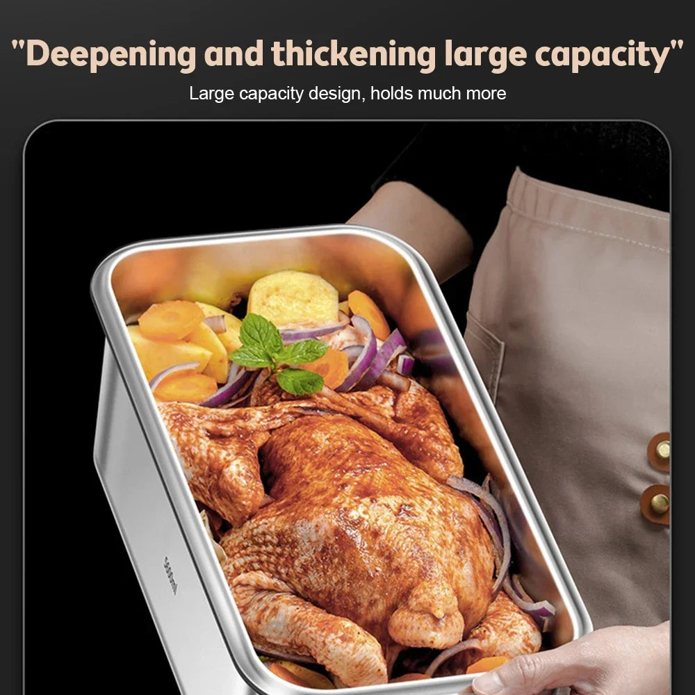 Food Storage Containers with Lids Airtight Food Grade 316 Stainless Steel Large Capacity Leakproof Kitchen Storage Container