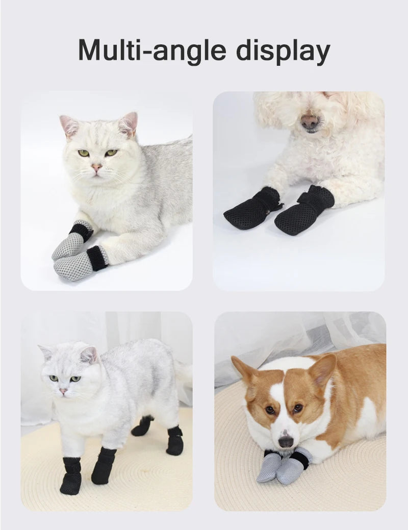 Cat Anti Scratch Foot Cover Mute Soft Take A Shower Medication Feeding To Make An Injection Dog Shoe Keep Warm Pet Supplies