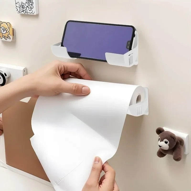 Suporte Organizador para Rolos de Papel ou Plástico MultiUso Sacos de Lixo, Papel Toalha, Plástico Filme, Papel Alumínio