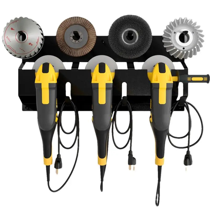 Angle Grinder Wall Storage Mount Metal Wall-Mounted Hanging Shelf Fixed Polishers Holder Stable Storage for Workshop Home Garage
