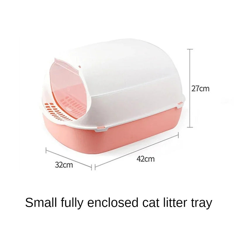 Closed Sandbox Cats Sanitary Tray Splash Proof Clean Basin Anti Flip Over Odor Proof Pet Accessories Pet Litter Box Plastic