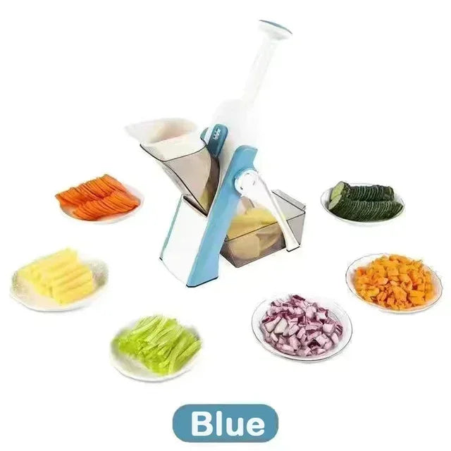 Picador Fatiador Raspador de Legumes Frutas Manual 5 em 1, Multifuncional e MultiUso, Acessórios de Cozinha