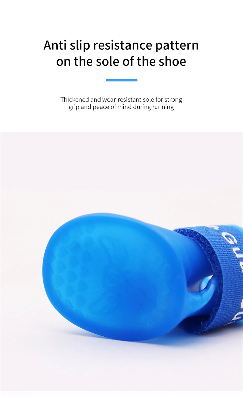 4Pcs Small Medium Large Dogs Cats Outdoor Shoe Dog Ankle Boots Pet WaterProof Rainshoe Anti-slip Rubber Boot Pet Accessories