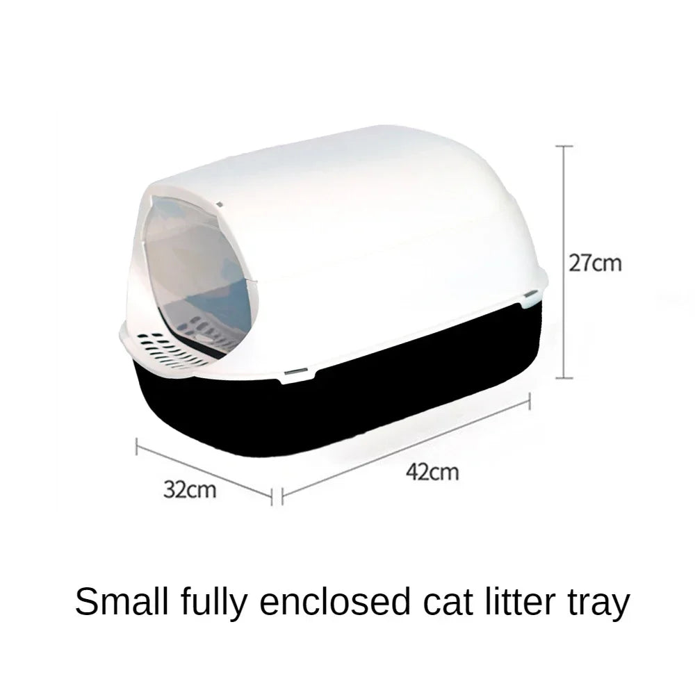 Closed Sandbox Cats Sanitary Tray Splash Proof Clean Basin Anti Flip Over Odor Proof Pet Accessories Pet Litter Box Plastic