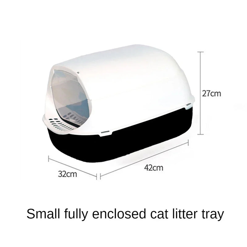 Closed Sandbox Cats Sanitary Tray Splash Proof Clean Basin Anti Flip Over Odor Proof Pet Accessories Pet Litter Box Plastic