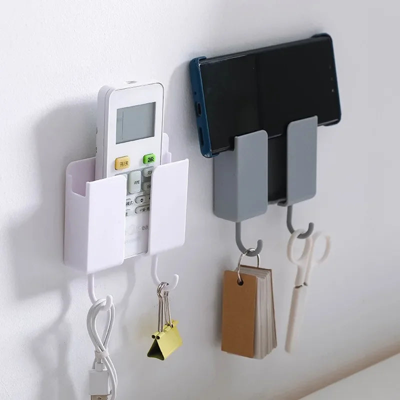 Multifunction Holder Smartphone Holder Wall Mounted Organizer Storage Box Wall Charger Hook Cable Organizer Charging Dock Stand