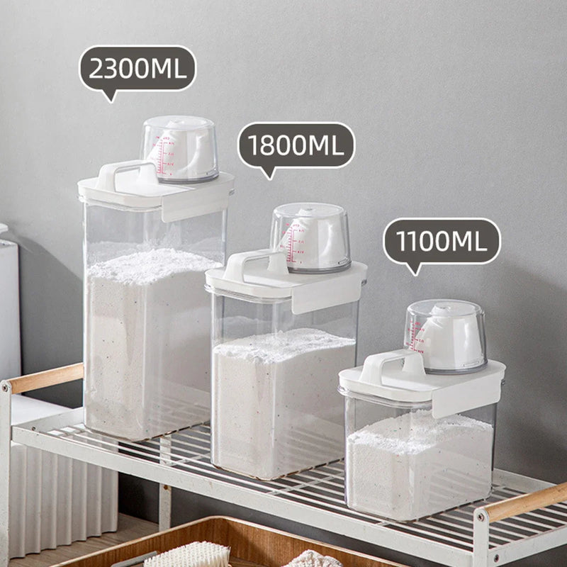 Pote Organizador para Armazenamento Material de Limpeza, Sabão e Detergente em pó, Grãos, Cereais, Hermético