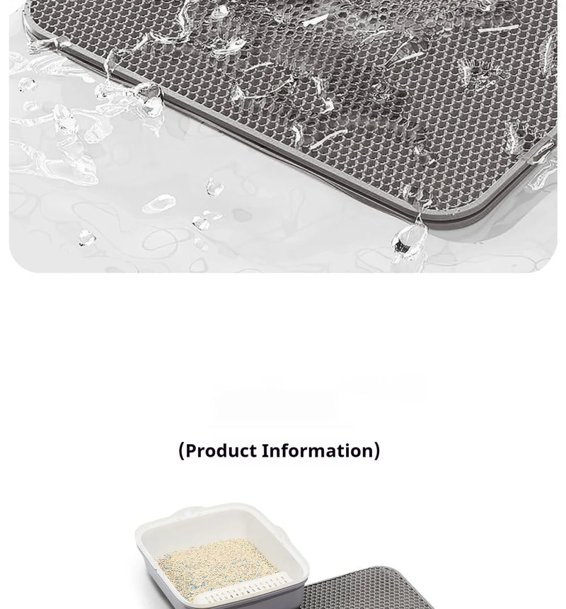 60CMX90CM Cat Litter Mat Waterproof Double Layer EVA Pet Litter Box Toilet Cat Mat Nonslip Sand Cat Washable Pet Clean Pad