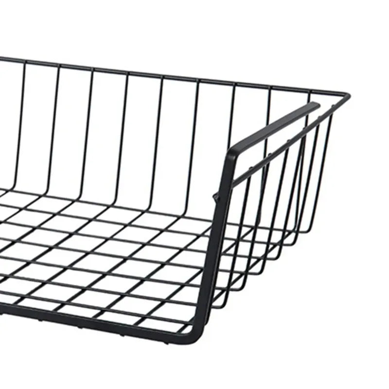 Multipurpose Closet Storage Basket Hanging Basket Organizer Metal Hanging Basket for Kitchen Cabinets and Desks
