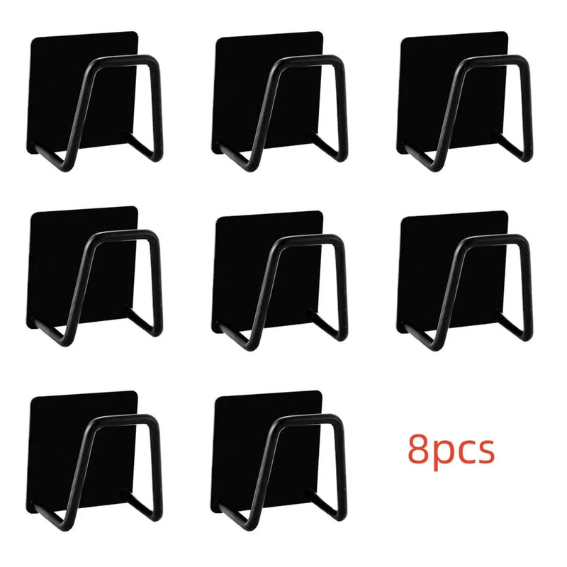 Wall Hooks Kitchen Organizer Sponges Cleaning Brush Self-Adhesive Drain Drying Rack Toilet Bathroom Accessories Storage Holder