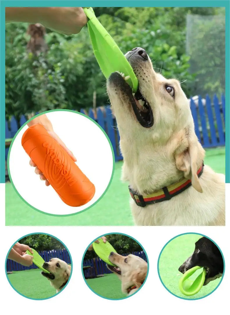 Disco Voador Brinquedo para Pets Resistente a Mordidas Marca OUZEY para Cães, Brinquedos multifuncional para Cães