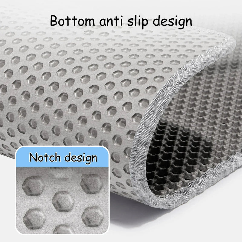 60CMX90CM Cat Litter Mat Waterproof Double Layer EVA Pet Litter Box Toilet Cat Mat Nonslip Sand Cat Washable Pet Clean Pad