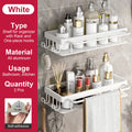 Bathroom Shelf No Drill Wall Mounted Shampoo Bottle Shower Corner Rack Toilet Storage Rack Aluminum Bathroom Kitchen Accessories