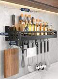 Suporte Organizador de Utensílios de Cozinha Prateleira de Parede Suporte para Temperos Suporte para Facas de Cozinha