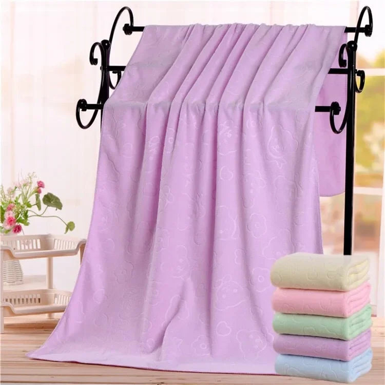 140X70CM Pet Bath Towel Oversized Microfiber Towel Strong Absorbing Water Dog Towels Golden Retriever Teddy General Pet Supplies